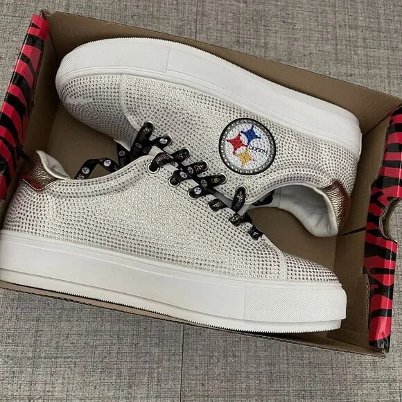 NFL Team Pittsburgh Steelers Crystals Shoe Sneakers Size 11 Officially Licensed