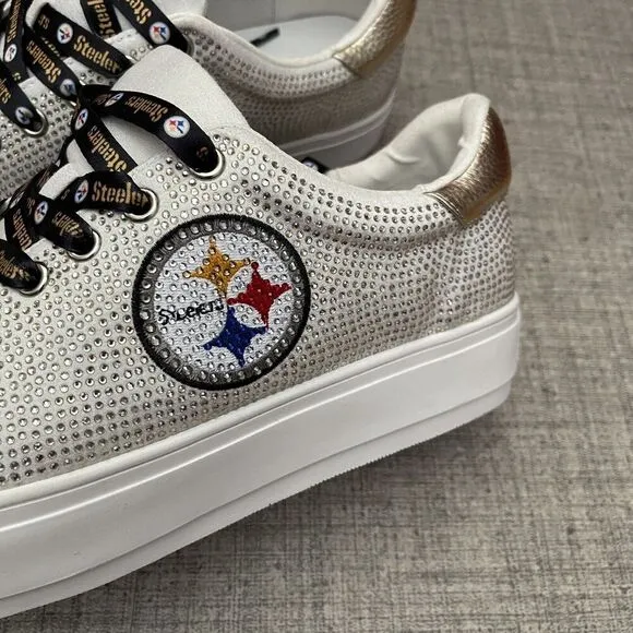 NFL Team Pittsburgh Steelers Crystals Shoe Sneakers Size 11 Officially Licensed