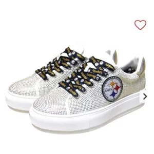 NFL Team Pittsburgh Steelers Crystals Shoe Sneakers Size 11 Officially Licensed