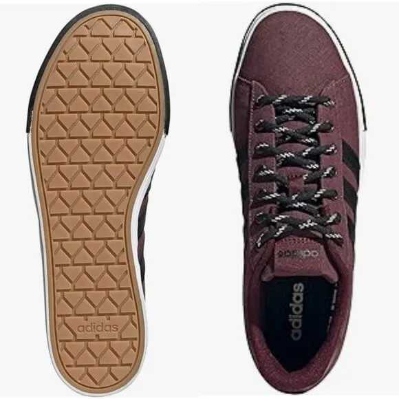 🩵NIB Adidas Burgundy &amp; Black Daily 4.0 Skateboarding Sneakers Mens Size 11