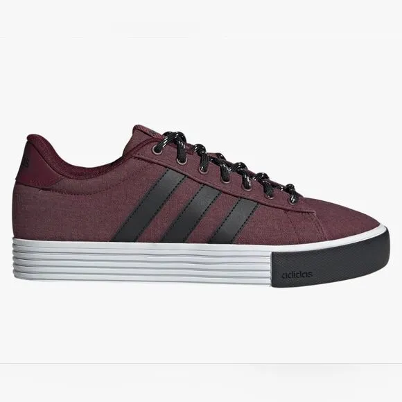 🩵NIB Adidas Burgundy &amp; Black Daily 4.0 Skateboarding Sneakers Mens Size 11