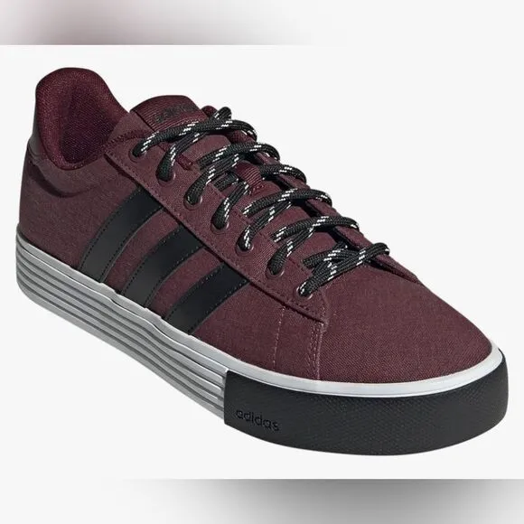 🩵NIB Adidas Burgundy &amp; Black Daily 4.0 Skateboarding Sneakers Mens Size 11