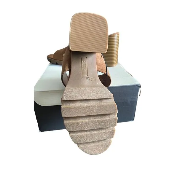 NIB A.N.A Womens Suede Daly Heeled Sandals  Size 9.5  ***Item: S45