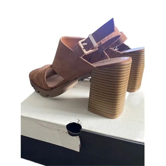 NIB A.N.A Womens Suede Daly Heeled Sandals  Size 9.5  ***Item: S45
