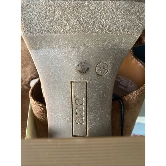 NIB A.N.A Womens Suede Daly Heeled Sandals  Size 9.5  ***Item: S45