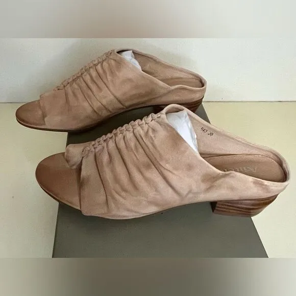 NIB Antelope Suede Toe-Post Heeled Sandals - Lalana size 38