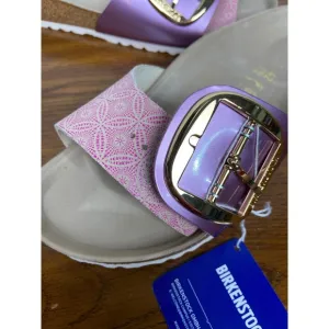 NIB Birkenstock Madrid Big Buckle Slide Sandal Ceramic Rose Narrow Fit EU 42