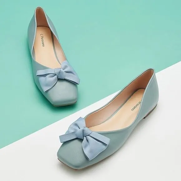 NIB. C.Paravano Women's Flats. Blue. Size 6.5 - but fits like an 8.