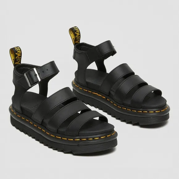 NIB Dr. Martens Blaire Hydro Leather Strap Sandals