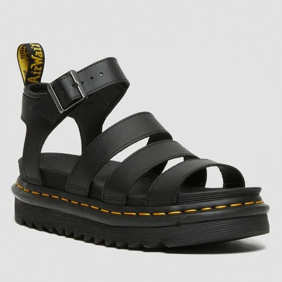 NIB Dr. Martens Blaire Hydro Leather Strap Sandals
