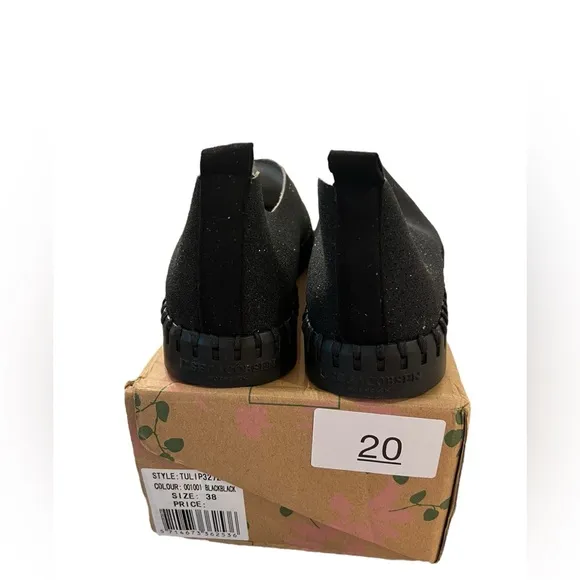 NIB Ilse Jacobsen Women’s Tulip Shoes in Black Sparkle in size EU 38