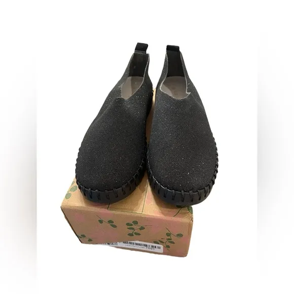NIB Ilse Jacobsen Women’s Tulip Shoes in Black Sparkle in size EU 38