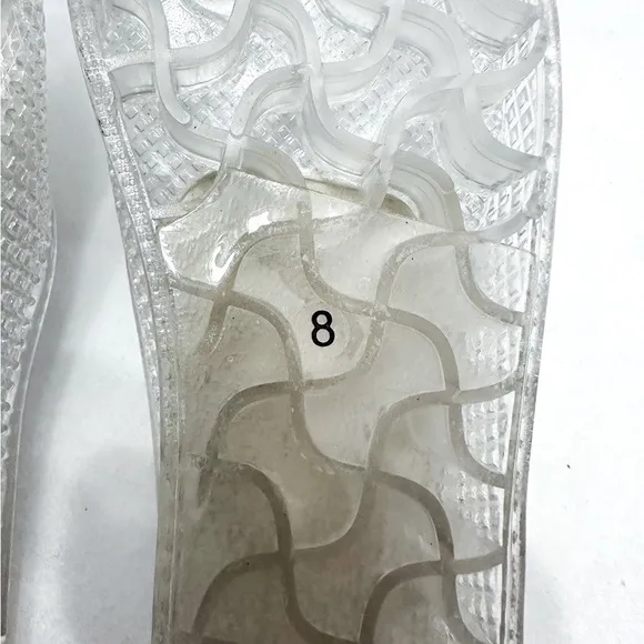 NIB Jeffrey Campbell Havana Fling Clear Jelly Sandals Slip-On Slides Size 8