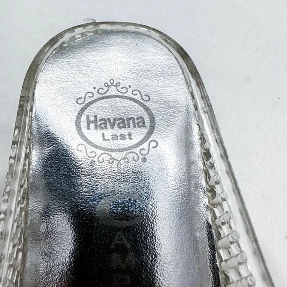 NIB Jeffrey Campbell Havana Fling Clear Jelly Sandals Slip-On Slides Size 8