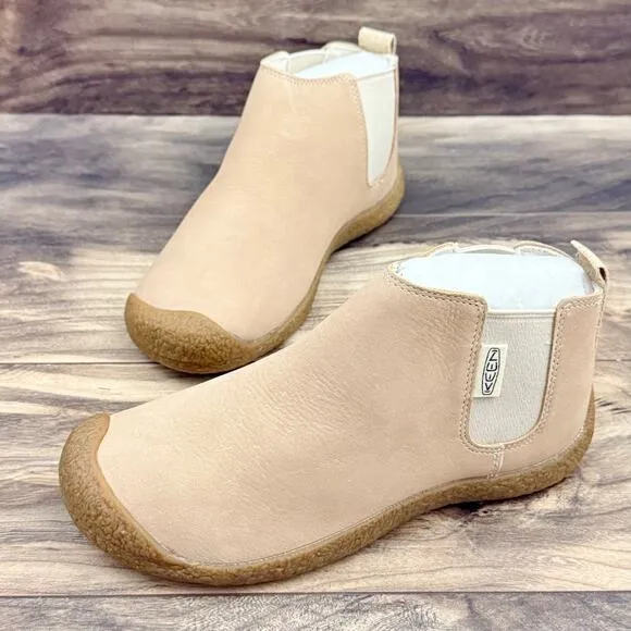 NIB Keen Mosey Chelsea Leather Ankle Boots RUNS LARGE Safari Birch