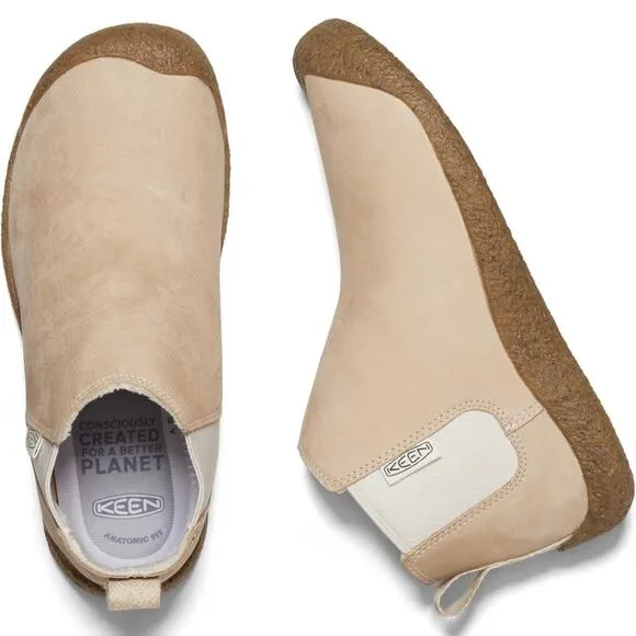 NIB Keen Mosey Chelsea Leather Ankle Boots RUNS LARGE Safari Birch