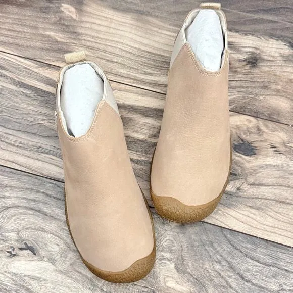 NIB Keen Mosey Chelsea Leather Ankle Boots RUNS LARGE Safari Birch