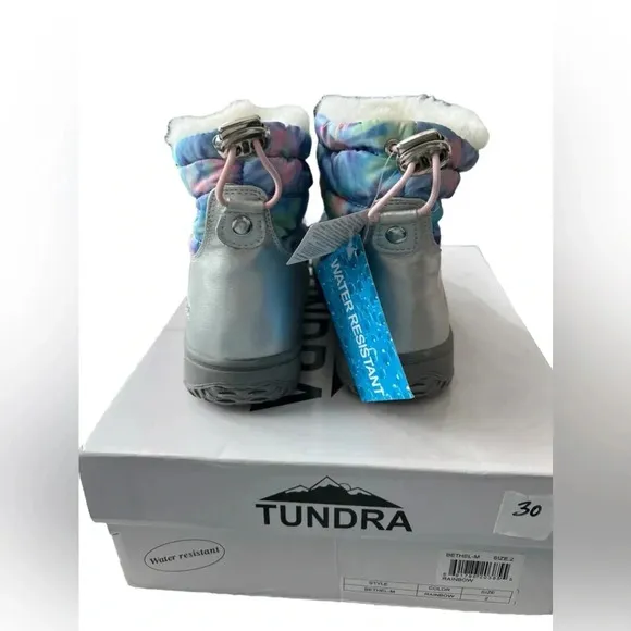 NIB Tundra Bethel Rainbow Little Kid Snow Boots size 2