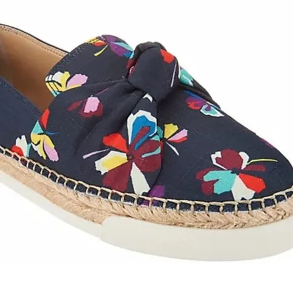 NIB Vince Camuto Tratida Canvas Slip On Espadrilles Women's Size 9 M Navy Floral