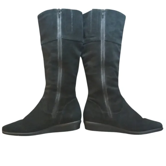Nike Air Cole Haan Waterproof Black Suede Boots Women's Knee High Boots size 7.5