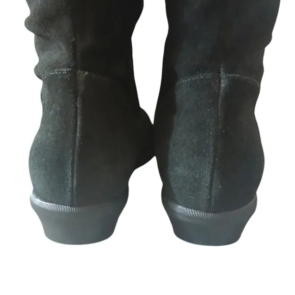 Nike Air Cole Haan Waterproof Black Suede Boots Women's Knee High Boots size 7.5
