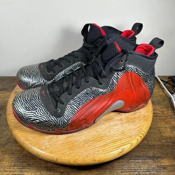 Nike Air Flightposite Exposed Zebra Men’s Size 13 Sneakers Shoes 616765-001‎