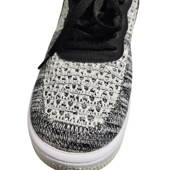 NIKE Air Force 1 Fly Knit 2.0 Black &amp; White Sneakers Men SZ 8.5