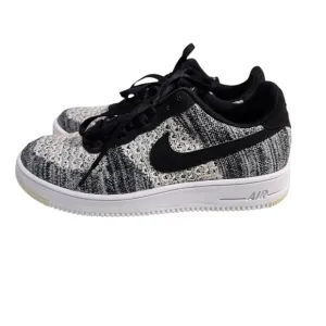 NIKE Air Force 1 Fly Knit 2.0 Black &amp; White Sneakers Men SZ 8.5