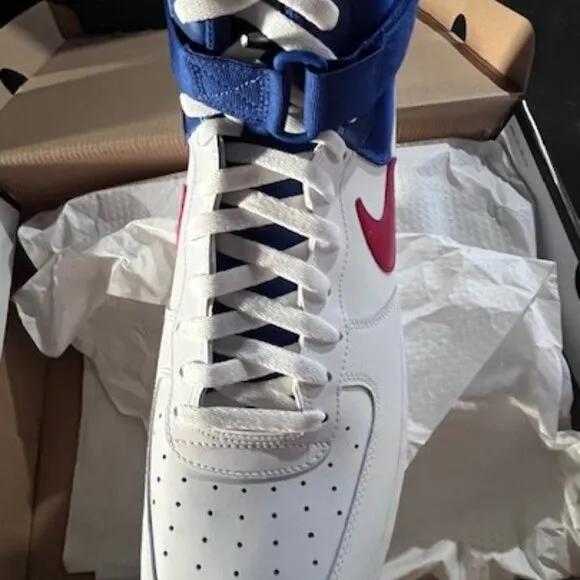 Nike Air Force 1 High '07 White/Rush Blue-University Red