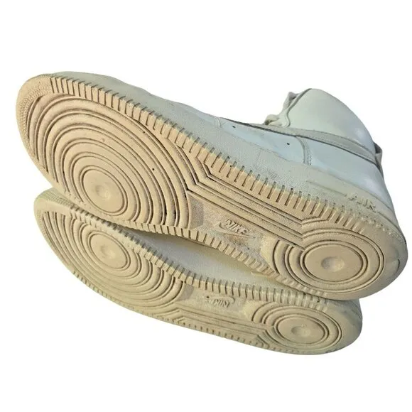 Nike Air Force 1 High-Top Sneakers CW2290-111 2020 White Leather Size 12.5