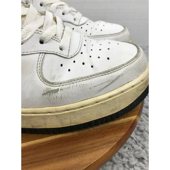 Nike Air Force 1 Mid White Dark Obsidian Athletic Sneakers Mens 11 315123-107