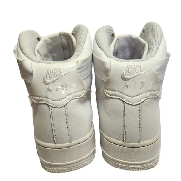 Nike Air Force 1 White High-Top Sneakers Size 6Y Big Kids Boy LE Triple White