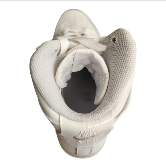Nike Air Force 1 White High-Top Sneakers Size 6Y Big Kids Boy LE Triple White