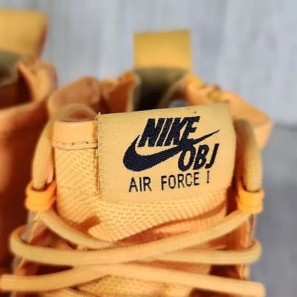 Nike Air Force One OBJ Mid Odell Beckham Jr Sneakers Laser Orange Kids 5.5Y
