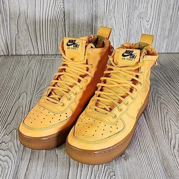 Nike Air Force One OBJ Mid Odell Beckham Jr Sneakers Laser Orange Kids 5.5Y