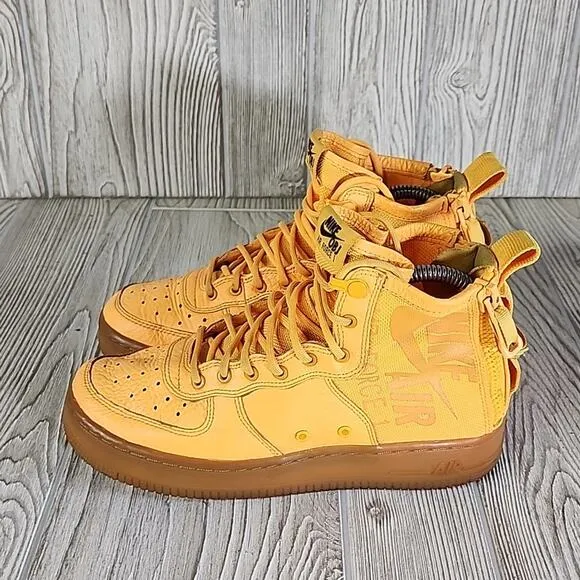 Nike Air Force One OBJ Mid Odell Beckham Jr Sneakers Laser Orange Kids 5.5Y