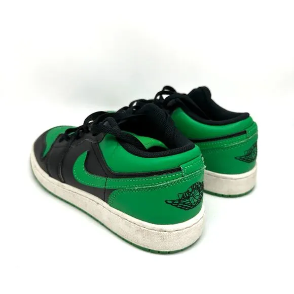 Nike Air Jordan 1 Low Lucky Green 553560-065 Boys Youth Sneakers Size 5.5