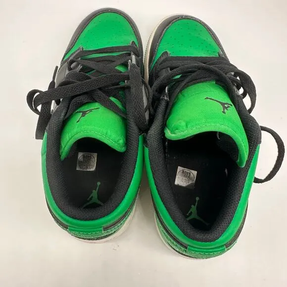 Nike Air Jordan 1 Low Lucky Green 553560-065 Boys Youth Sneakers Size 5.5