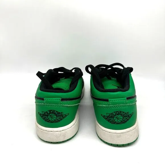 Nike Air Jordan 1 Low Lucky Green 553560-065 Boys Youth Sneakers Size 5.5