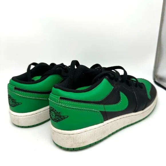 Nike Air Jordan 1 Low Lucky Green 553560-065 Boys Youth Sneakers Size 5.5
