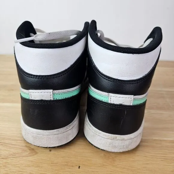 Nike Air Jordan 1‎ Mid Green Glow White Black DQ8426-103 Men's Size 8 Sneakers