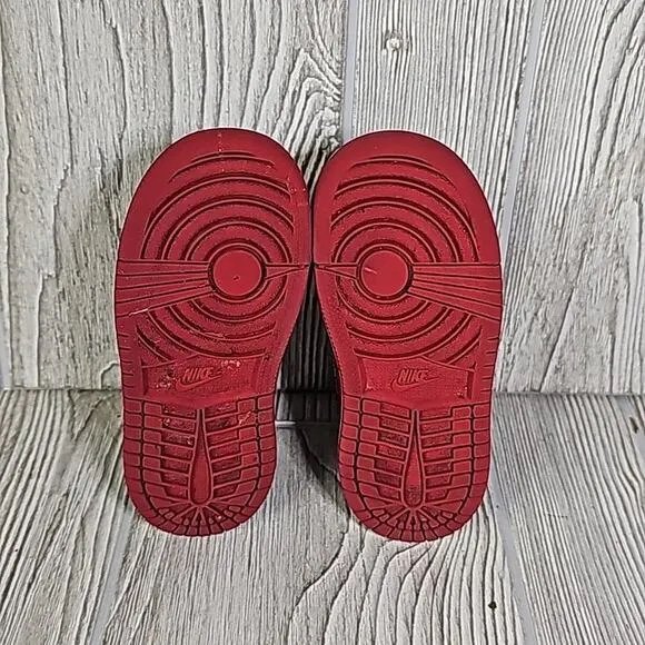 Nike Air Jordan 1 Mid Reverse Bred Sneakers Red/Black Toddler Size 8C