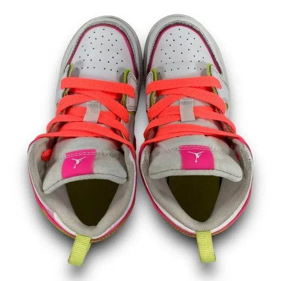 Nike Air Jordan 1 Mid SE Edge Glow TD Sneakers CV4613-100 Multicolor Toddler 10