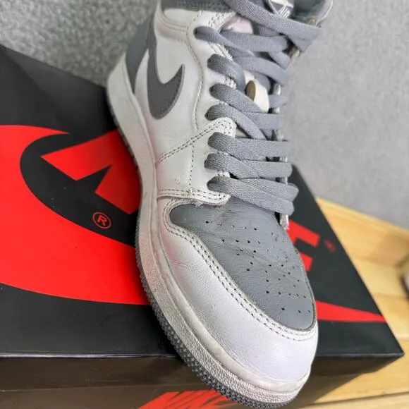 Nike Air Jordan 1 Retro High OG GS 2022 Gray White Men’s Size 6.5 Sneakers