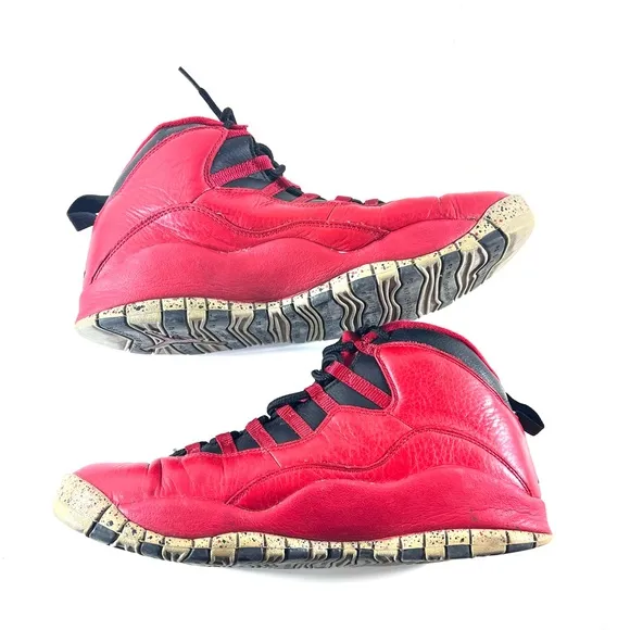Nike Air Jordan 10 Retro Bulls Over Broadway Size 12 Sneakers 705178-601