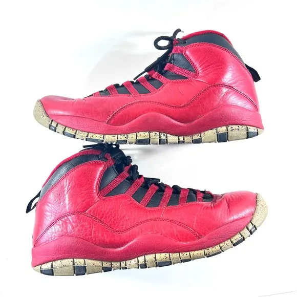 Nike Air Jordan 10 Retro Bulls Over Broadway Size 12 Sneakers 705178-601