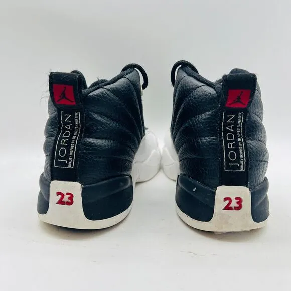 Nike Air Jordan 12 Retro Boys 1.5Y Black White Panda Playoffs Shoes Sneakers