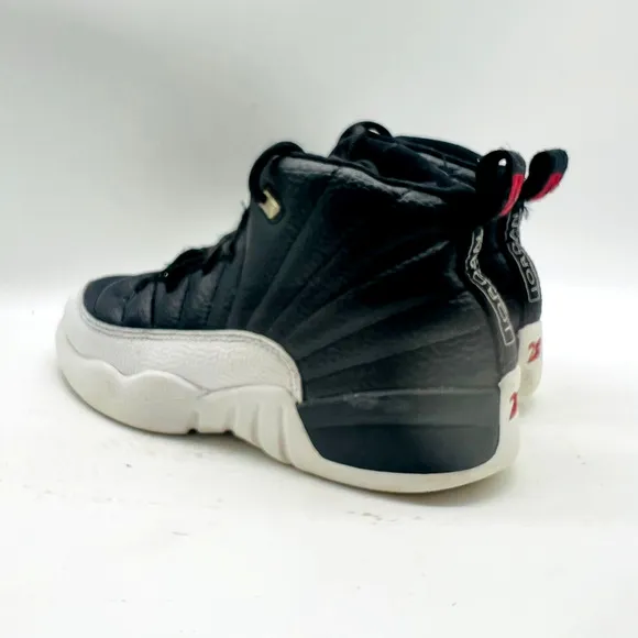 Nike Air Jordan 12 Retro Boys 1.5Y Black White Panda Playoffs Shoes Sneakers