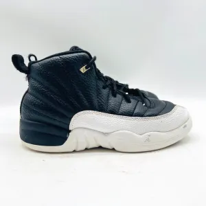 Nike Air Jordan 12 Retro Boys 1.5Y Black White Panda Playoffs Shoes Sneakers