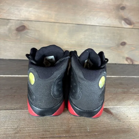 nike air jordan 13 kids youth size 3 Y shoes black red basketball sneakers